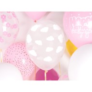 Party Deco Balón - Obláčik - priehľadný matný, 30cm (5ks) - cena, porovnanie