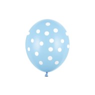 Party Deco Balón - Bodkovaný - pastelový, 30cm (6ks) Svetlo modrá - cena, porovnanie