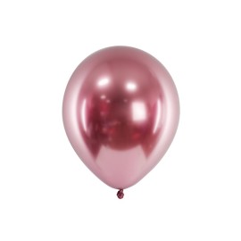 Party Deco Chromované balóny - Glossy 30cm, 10ks Ružová