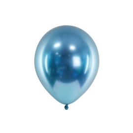 Party Deco Chromované balóny - Glossy 30cm, 10ks Modrá