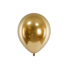 Party Deco Chromované balóny - Glossy 30cm, 10ks Zlatá