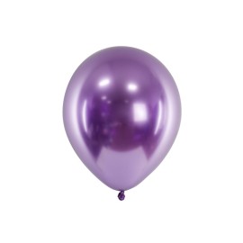 Party Deco Chromované balóny - Glossy 30cm, 10ks Fialová