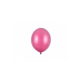Party Deco Eko mini metalické balóny - 12cm, 10ks Ružová