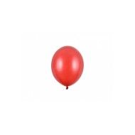 Party Deco Eko mini metalické balóny - 12cm, 10ks Červená - cena, porovnanie