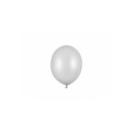 Party Deco Eko mini metalické balóny - 12cm, 10ks Strieborná - cena, porovnanie