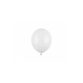 Party Deco Eko mini metalické balóny - 12cm, 10ks Biela