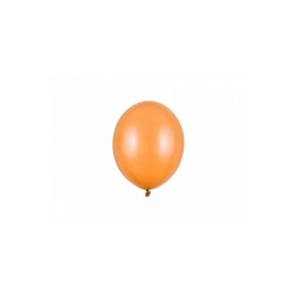 Party Deco Eko mini metalické balóny - 12cm, 10ks Oranžová