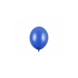 Party Deco Eko mini metalické balóny - 12cm, 10ks Tmavo modrá