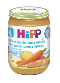 Hipp Mrkva so zemiakmi a lososom 190g