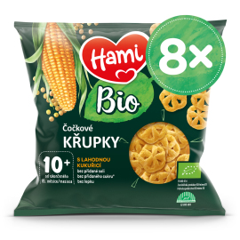 Nutricia Hami Bio šošovicové chrumky s kukuricou 8x20g
