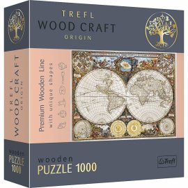 Trefl Drevené puzzle 1000 - Mapa starovekého sveta