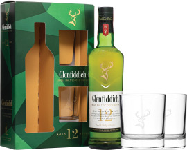 Glenfiddich 12y + 2 poháre 0.7l