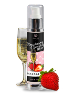 Secret Play Strawberry & Sparkling Wine Massage Oil 50ml - cena, porovnanie