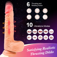 Paloqueth Thrusting Rotating Dildo 10 Vibration - cena, porovnanie