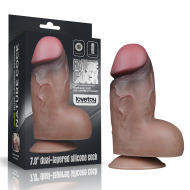 Lovetoy Dual Layered Platinum Silicone Cock 7.0" - cena, porovnanie