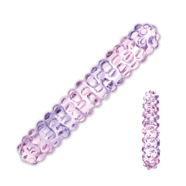 Gläs Purple Rose Nubby Glass Dildo