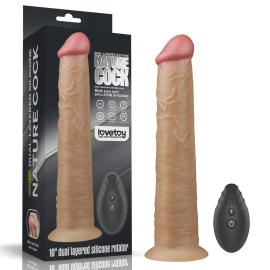 Lovetoy Dual Layered Platinum Silicone Rotator 10"