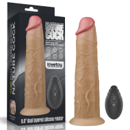 Lovetoy Dual Layered Platinum Silicone Rotator 8.0" - cena, porovnanie