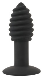 Black Velvet Twist Butt Plug Vibrating