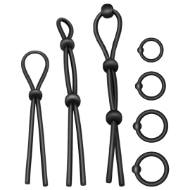 Adicted Toys Flexible Silicone Cock Ring Set 7 Pieces
