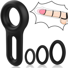 Paloqueth Silicone Stretchy Cock Rings Set 4ks