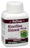 MedPharma Kyselina listová 800mcg 107tbl - cena, porovnanie