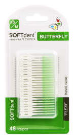 Softdent Dentálne špáradlá Butterfly FLEXI PICK 48ks