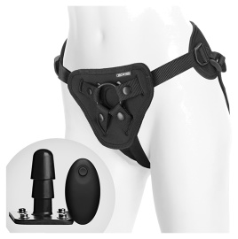 Doc Johnson Supreme Harness with Vibrating Plug