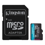 Kingston Micro SDXC Canvas Go! Plus + SD adaptér A2 U3 128GB - cena, porovnanie