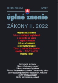 Aktualizácia II/2 2022 - Konkurz a reštrukturalizácia