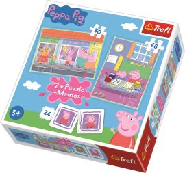 Trefl Puzzle 2v1 + pexeso Prasátko Peppa