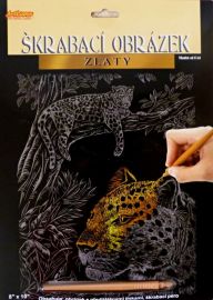 Smt Creatoys Škrabací obrázek zlatý 25x20