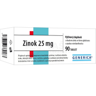 Generica Zinok 25mg 90tbl - cena, porovnanie