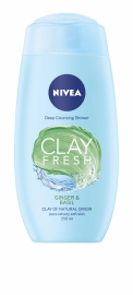 Nivea Clay Fresh Ginger & Basil sprchový gél 250ml