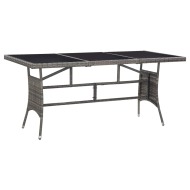 vidaXL Záhradný stôl, sivý 170x80x74 cm, polyratan - cena, porovnanie