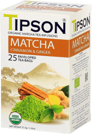 Tipson BIO Matcha Cinnamon & Ginger 25x1,5g