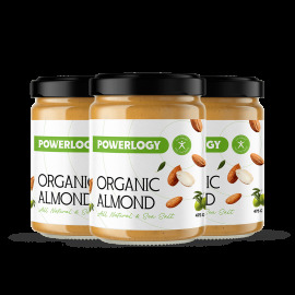 Powerlogy Organic Almond Cream 3x475g