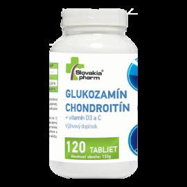 Slovakiapharm GLUKOZAMÍN CHONDROITÍN + Vitamín D3 120tbl
