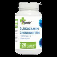 Slovakiapharm GLUKOZAMÍN CHONDROITÍN + Vitamín D3 120tbl - cena, porovnanie
