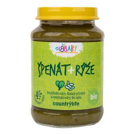 Country Life Príkrm špenát, ryža BIO 190g