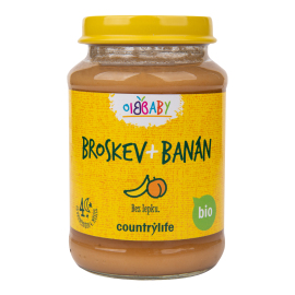 Country Life Príkrm broskyňa, banán BIO 190g