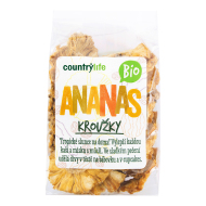 Country Life Bio ananás krúžky sušené 100g - cena, porovnanie