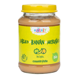 Country Life Príkrm jablko, banán, marhuľa BIO 190g