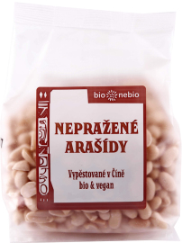 Bionebio BIO arašidy nepražené, lúpané 200g