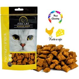 Fine Cat Plnené vankúšiky KURACIE SO SYROM 80g