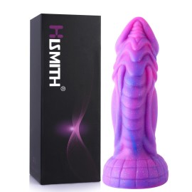 Hismith HSD01 Curved Giant Silicone Purple Starry Animal Dildo