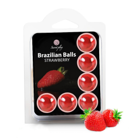 Secret Play Brazilian Balls Strawberry 6 pack