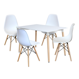 Idea Jedálenský stôl 80x80 UNO + 4 stoličky UNO