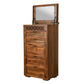 LakŠmi-indickynabytok.sk Komoda Mira 60x120x45 indický masív palisander