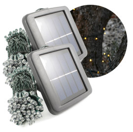 Solarcentre Vianočná SADA 2x Solárna LED reťaz Elan SS9946 200 LED / 20m